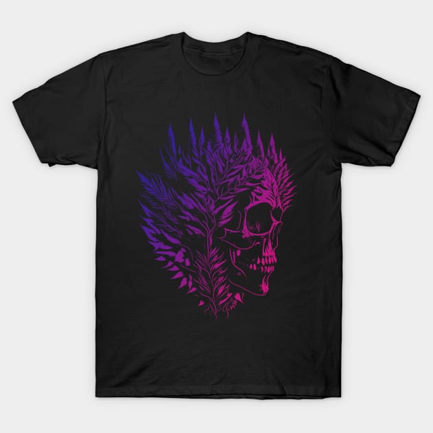 Forest Punk and Psychedelic Skulls T-Shirt by Bongonation